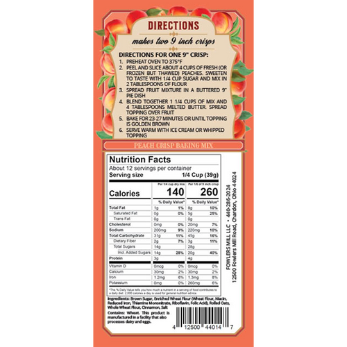 Fowler's Mill Peach Crisp Mix