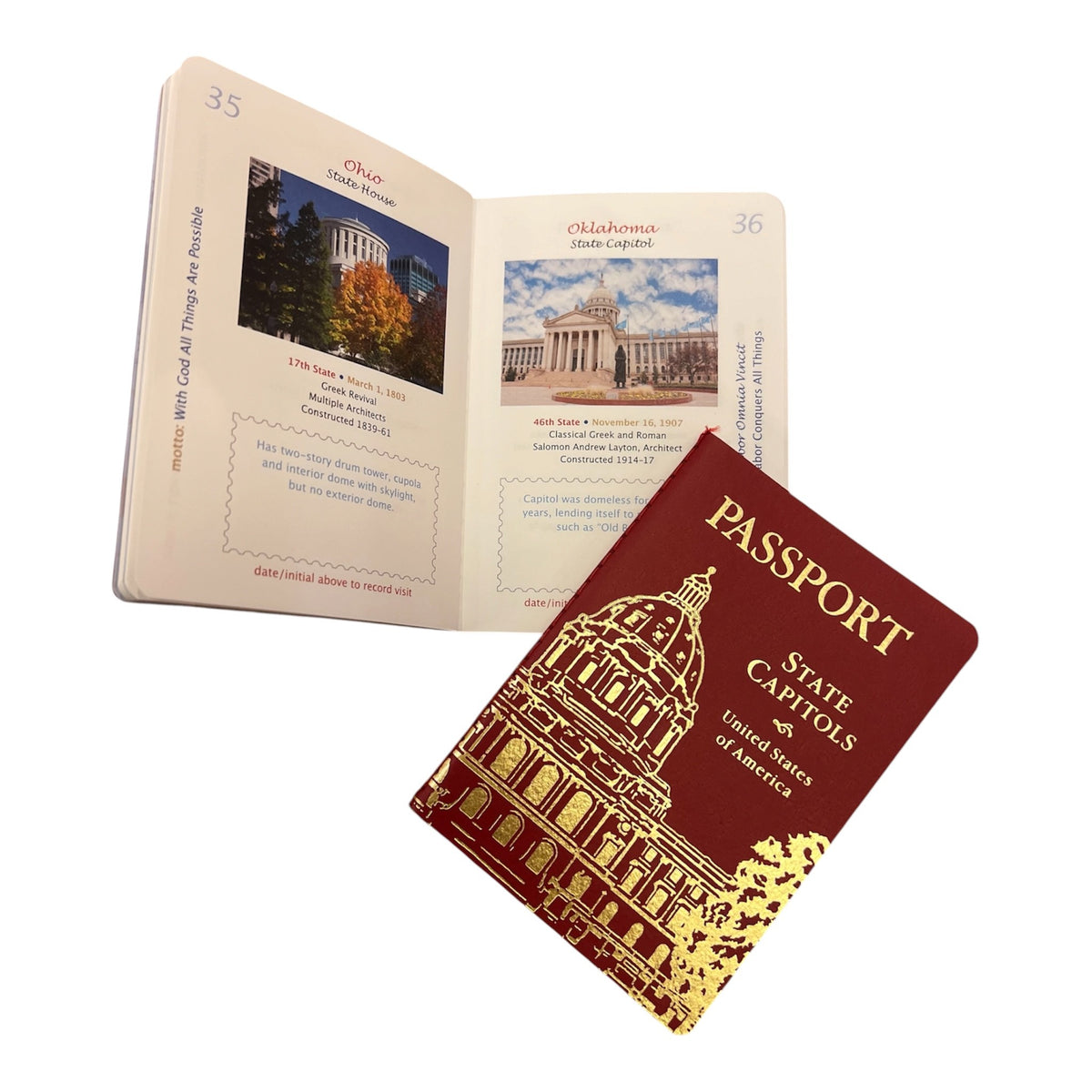 Visit Them All State Capitols Passport Book