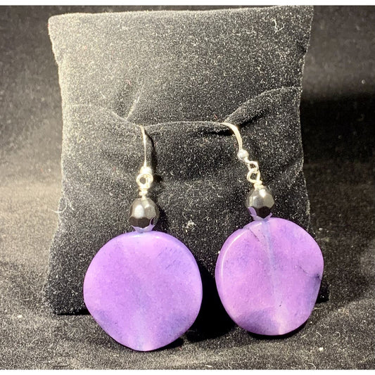 Purple Wavy Earrings
