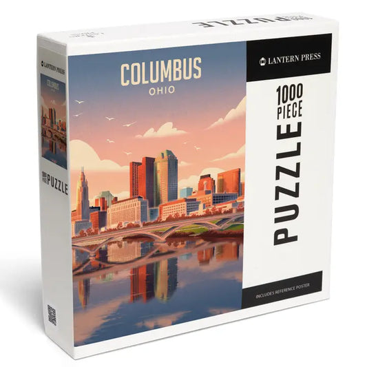 Columbus Skyline Lithograph 1000 piece Puzzle