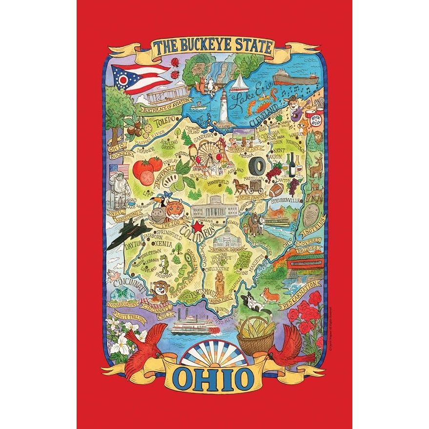 Ohio Home Destination Towel