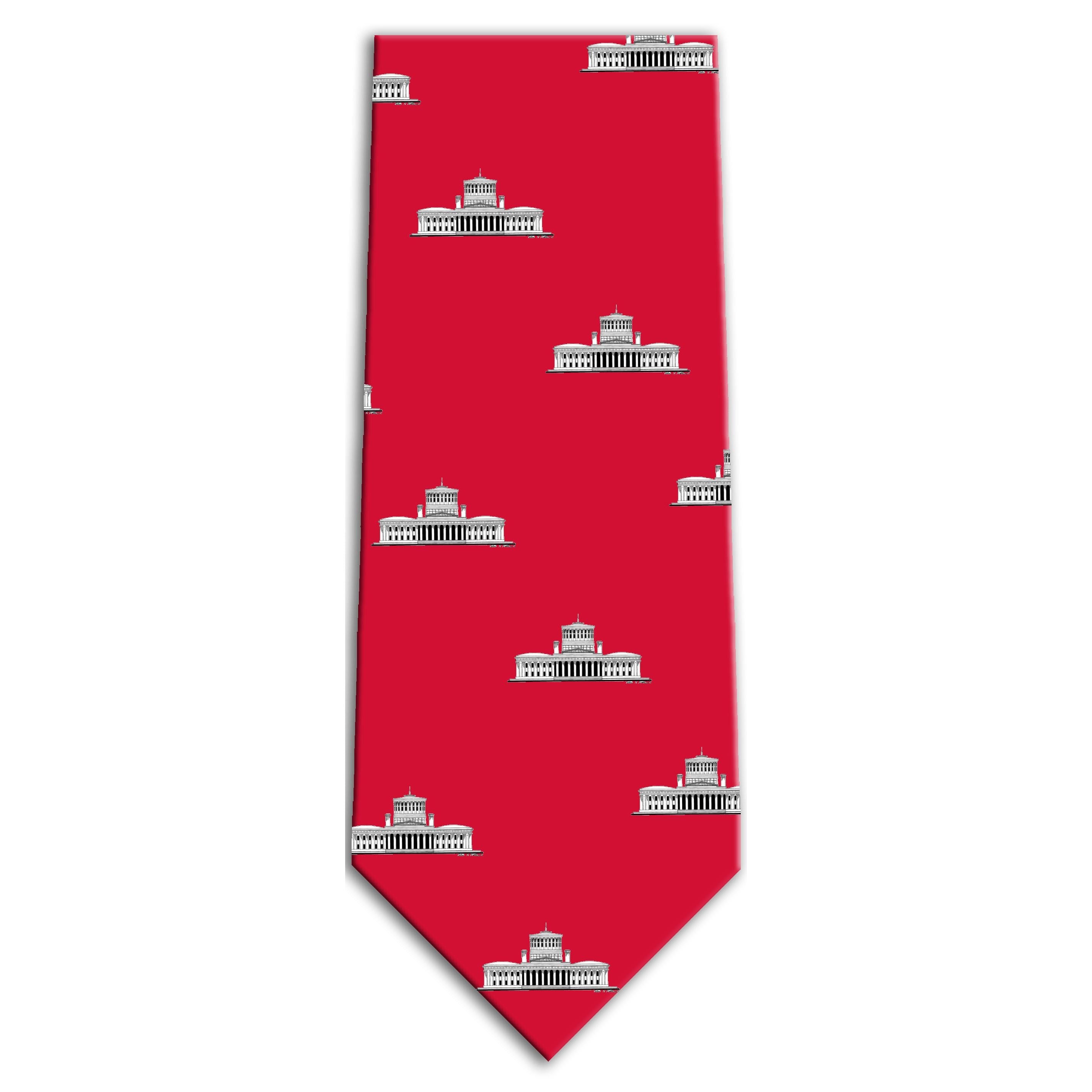 Ohio Statehouse Red Silk Tie