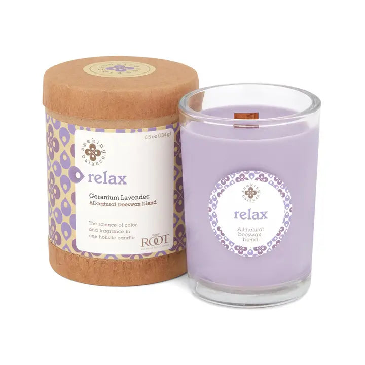 Root Relax Geranium & Lavender Spa Candle