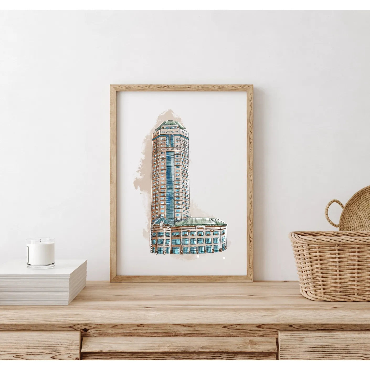 Vern Riffe Center State Office Tower Art Print by Local Artist 8x10