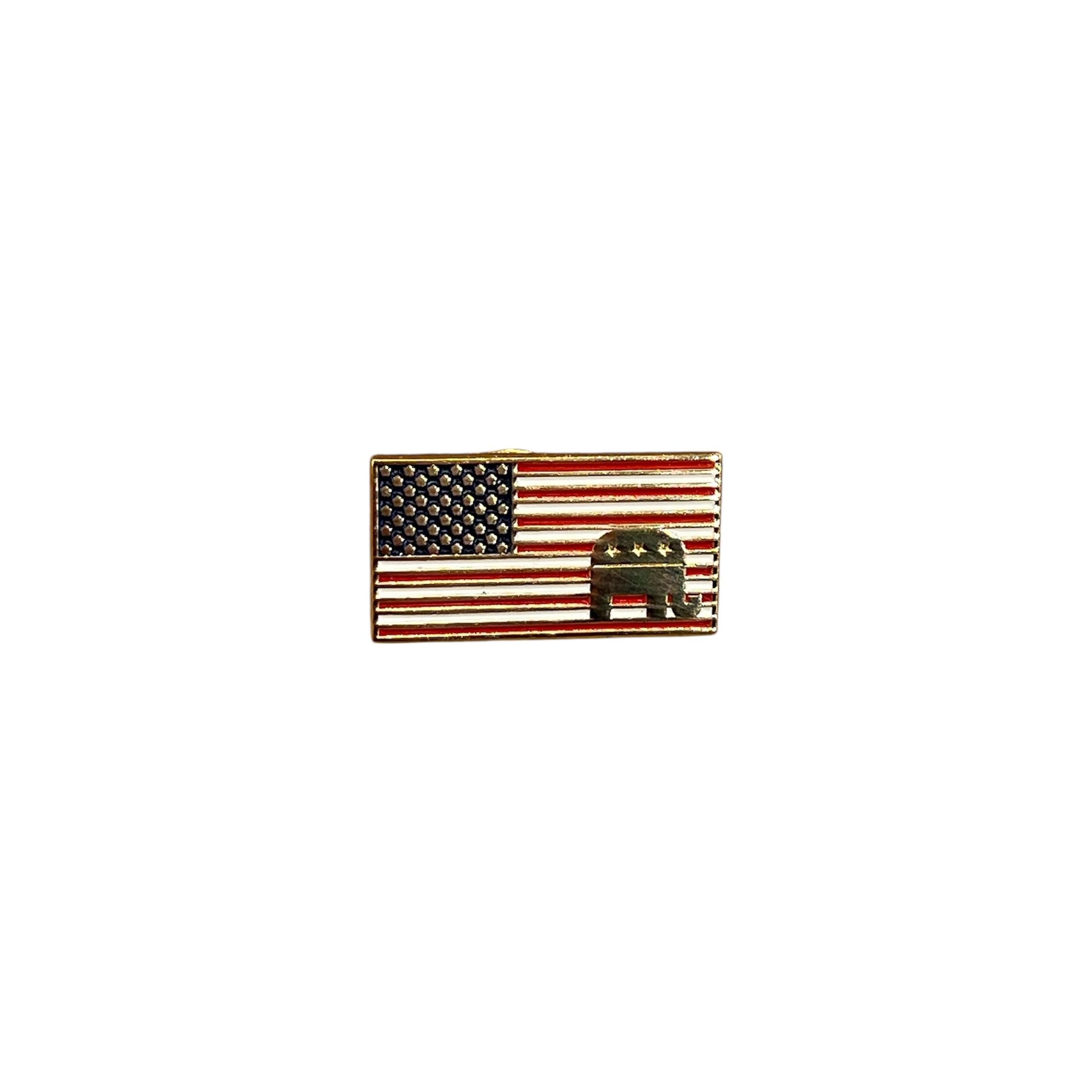 American Flag Republican Pin