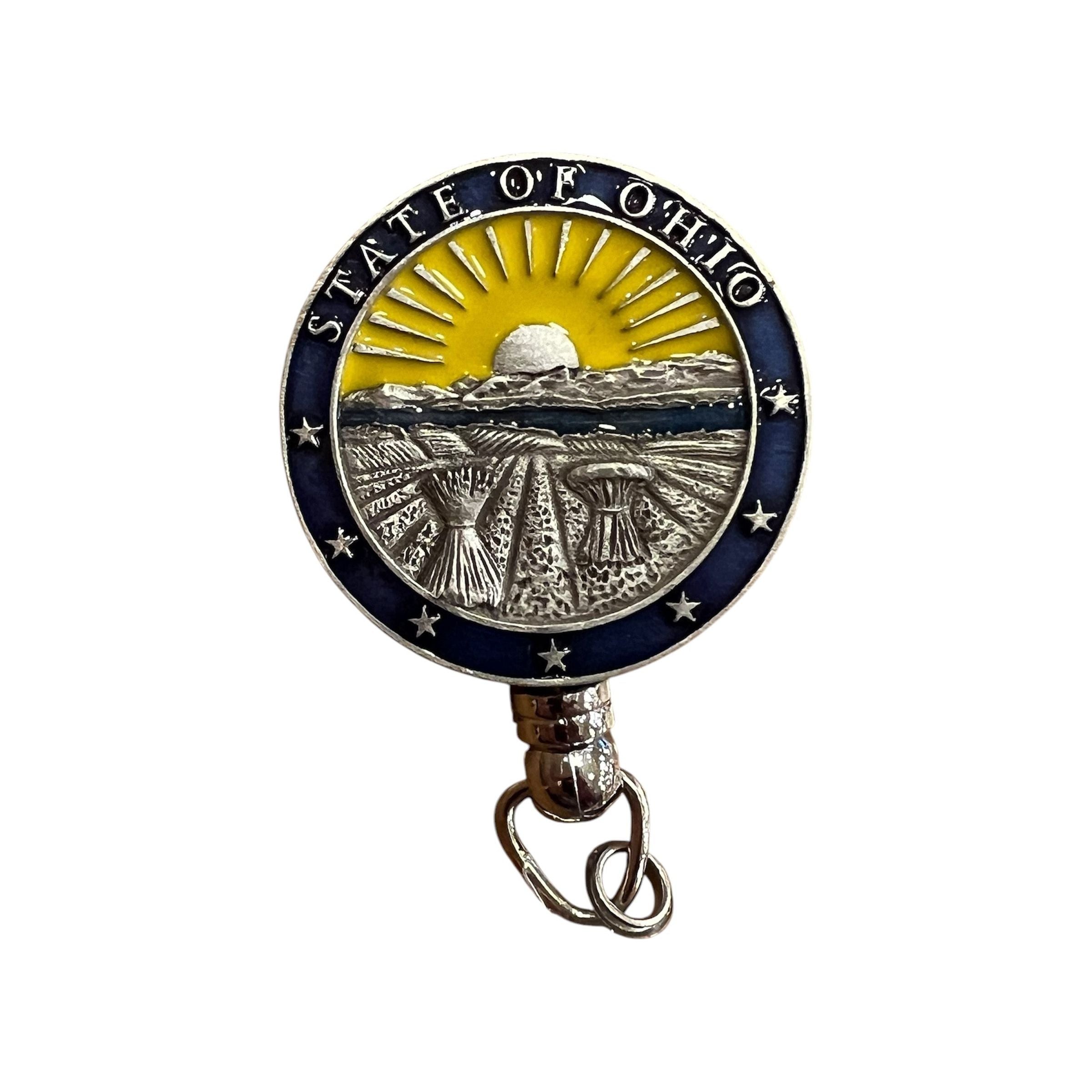 State of Ohio Pewter Seal Badge Reel