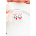 Pink Floral Hearts Handmade Earrings