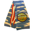 Handpainted Ohio Flag and Ohio State Seal Silk Scarf