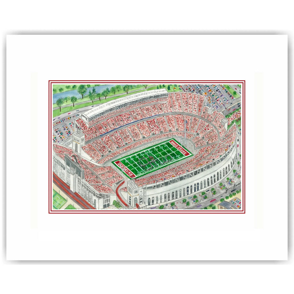 Script Ohio at Ohio Stadium Print by Jim Siemer