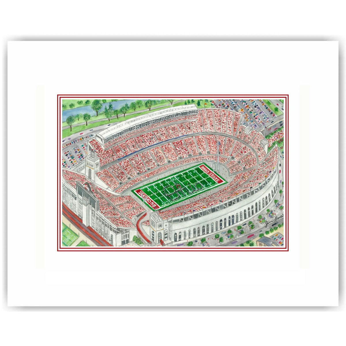Script Ohio at Ohio Stadium Print by Jim Siemer