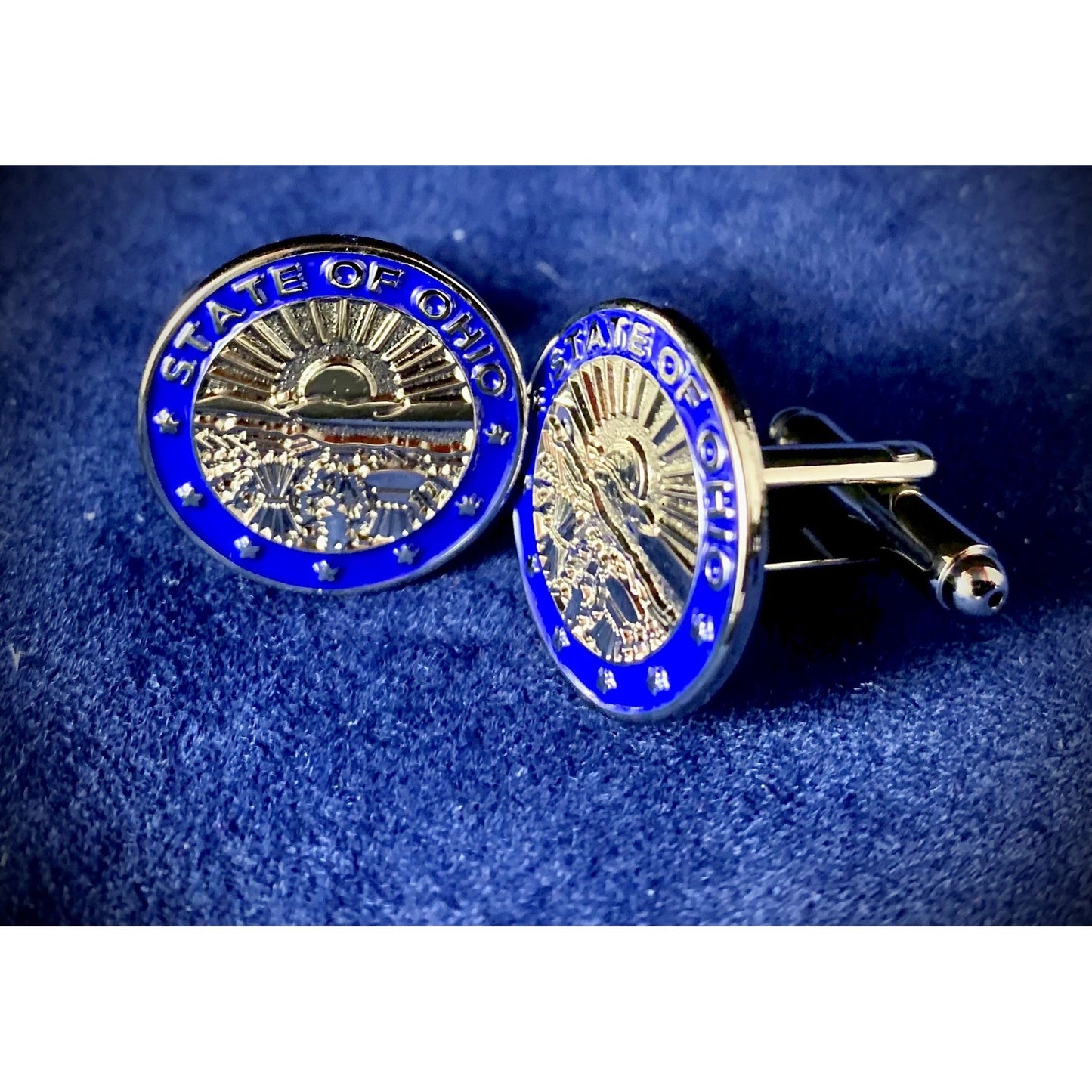 Gold or Silver State Seal Cufflinks