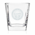 Square Bourbon Rocks  Etched Glass State of Ohio Seal, Senate, House of Representatives