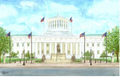 Ohio Statehouse in Summer Magnet by Jim Siemer