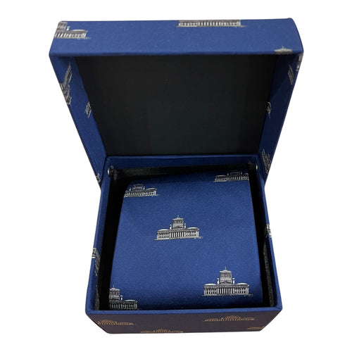 Ohio Statehouse Navy Silk Tie with or without Matching Tie Box