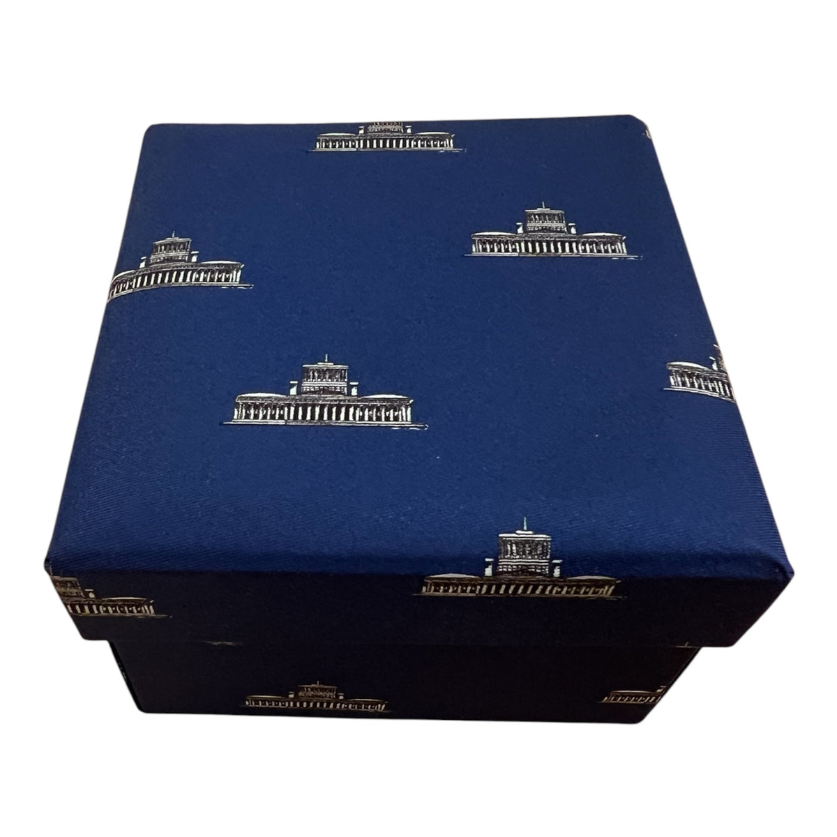 Ohio Statehouse Navy Silk Tie with or without Matching Tie Box