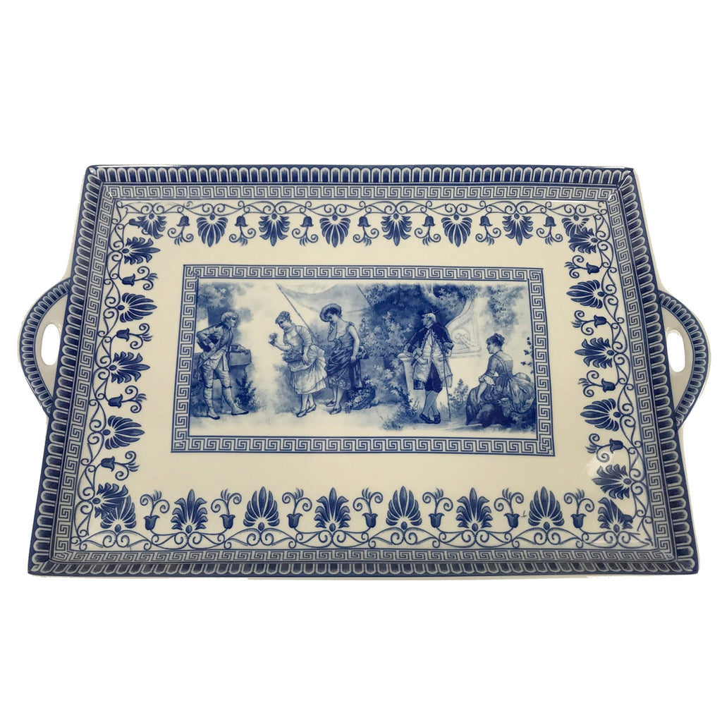 10 Pc. Reproduction Transferware Tea Set with Tray