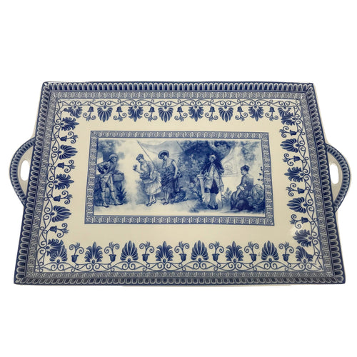 10 Pc. Reproduction Transferware Tea Set with Tray
