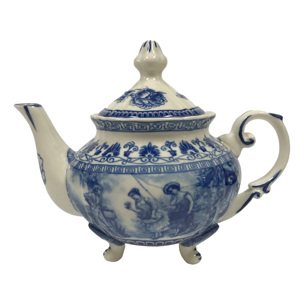 10 Pc. Reproduction Transferware Tea Set with Tray