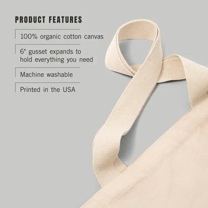 Columbus Ohio Skyline Lithograph Organic Tote Bag