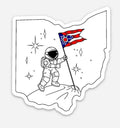 Astronaut with Ohio Flag Sticker