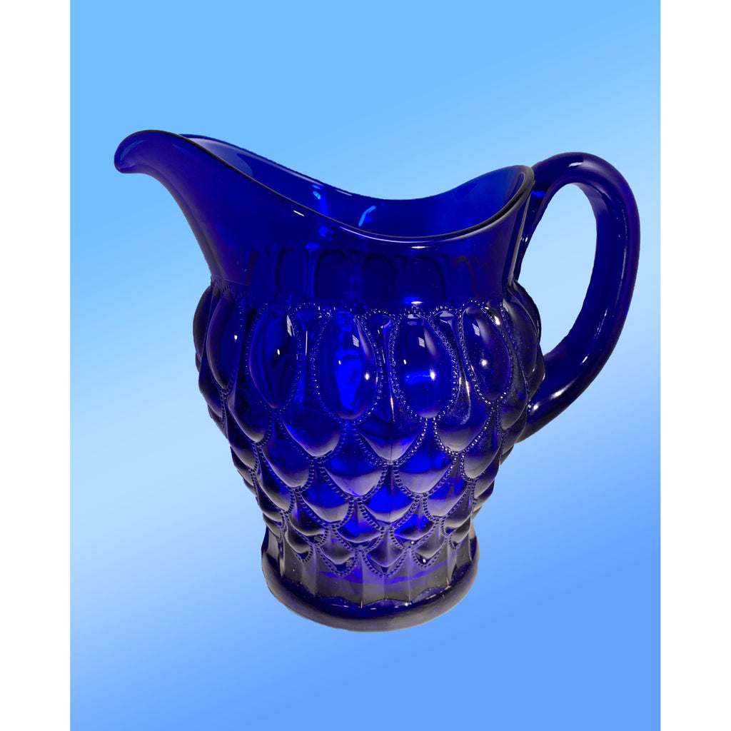 Elizabeth Cobalt Glass Pitcher and Tumblers