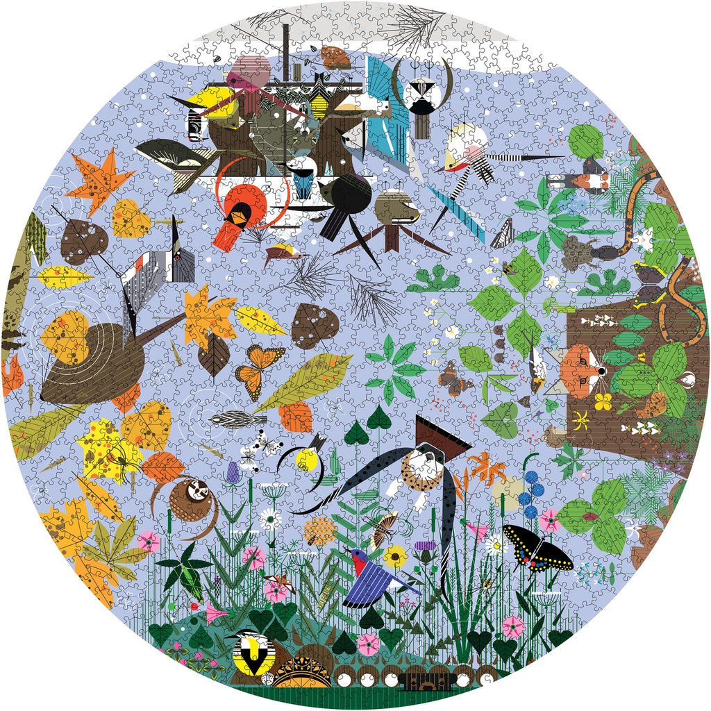 Charley Harper: Seasons 1000 Piece Circular Puzzle