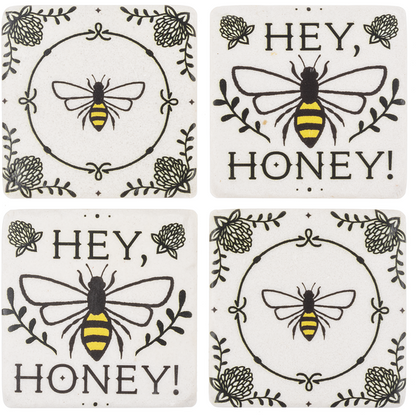 Honey Bee Coaster Set