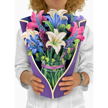 Lilies & Lupine Paper Bouquet