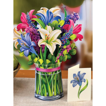 Lilies & Lupine Paper Bouquet