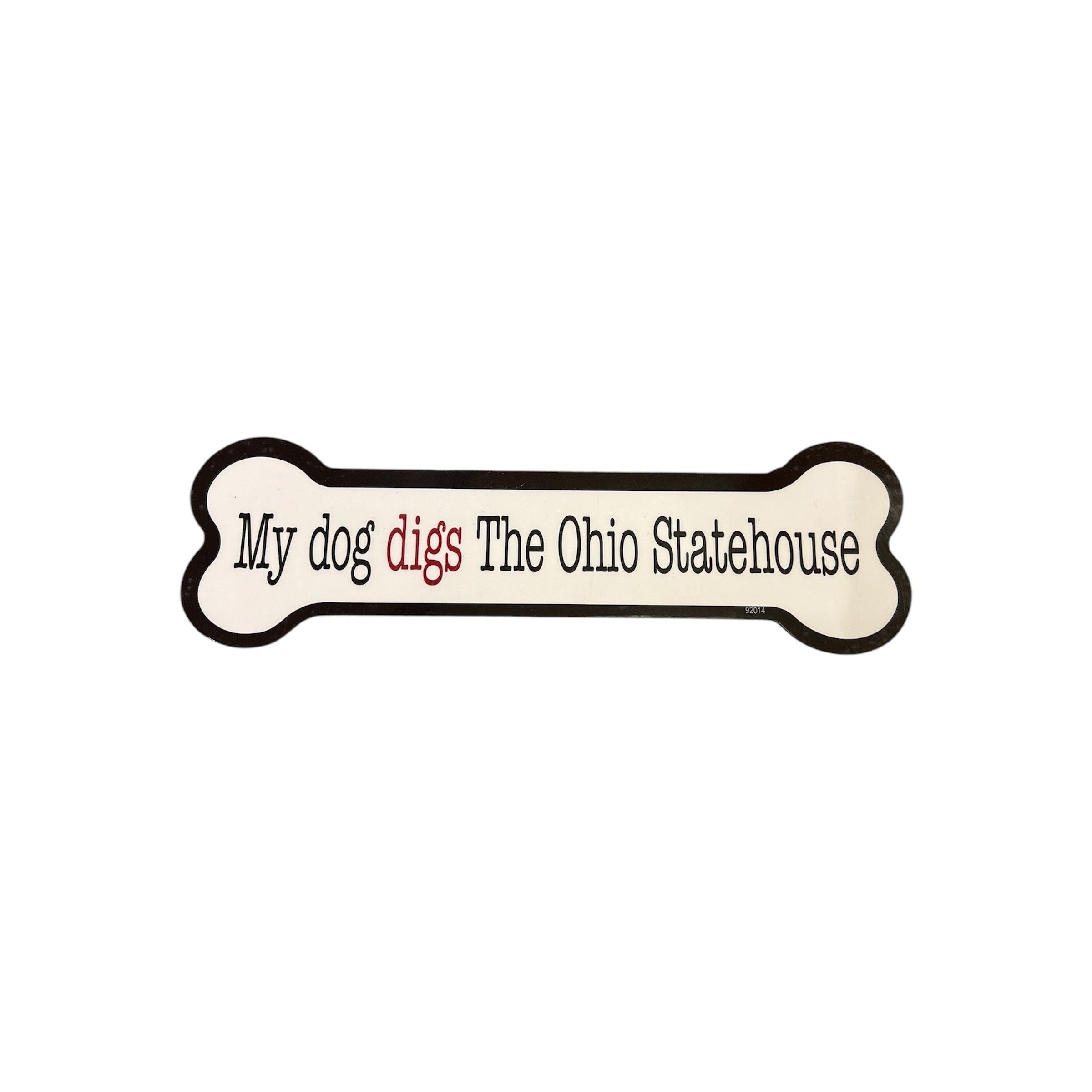 Dogbone Magnet My Dog digs the Statehouse/is a Republican/is a Democrat
