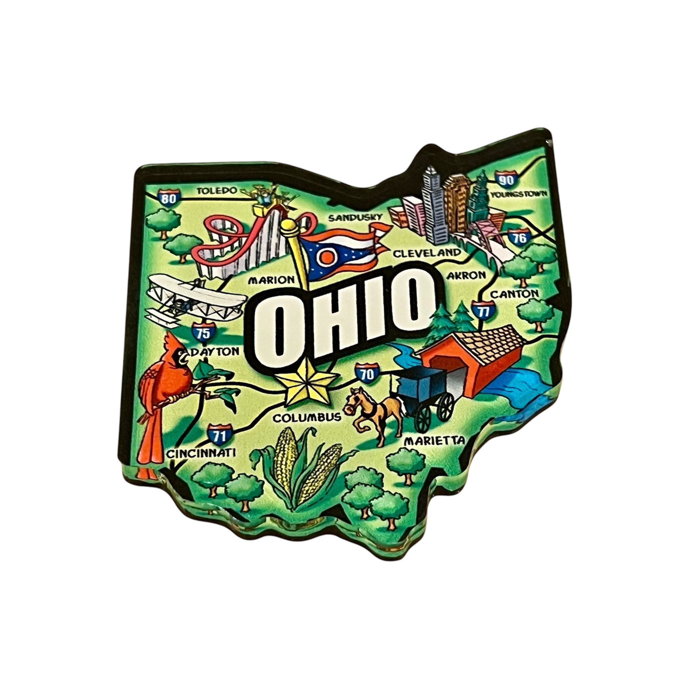 State of Ohio Acrylic Magnet