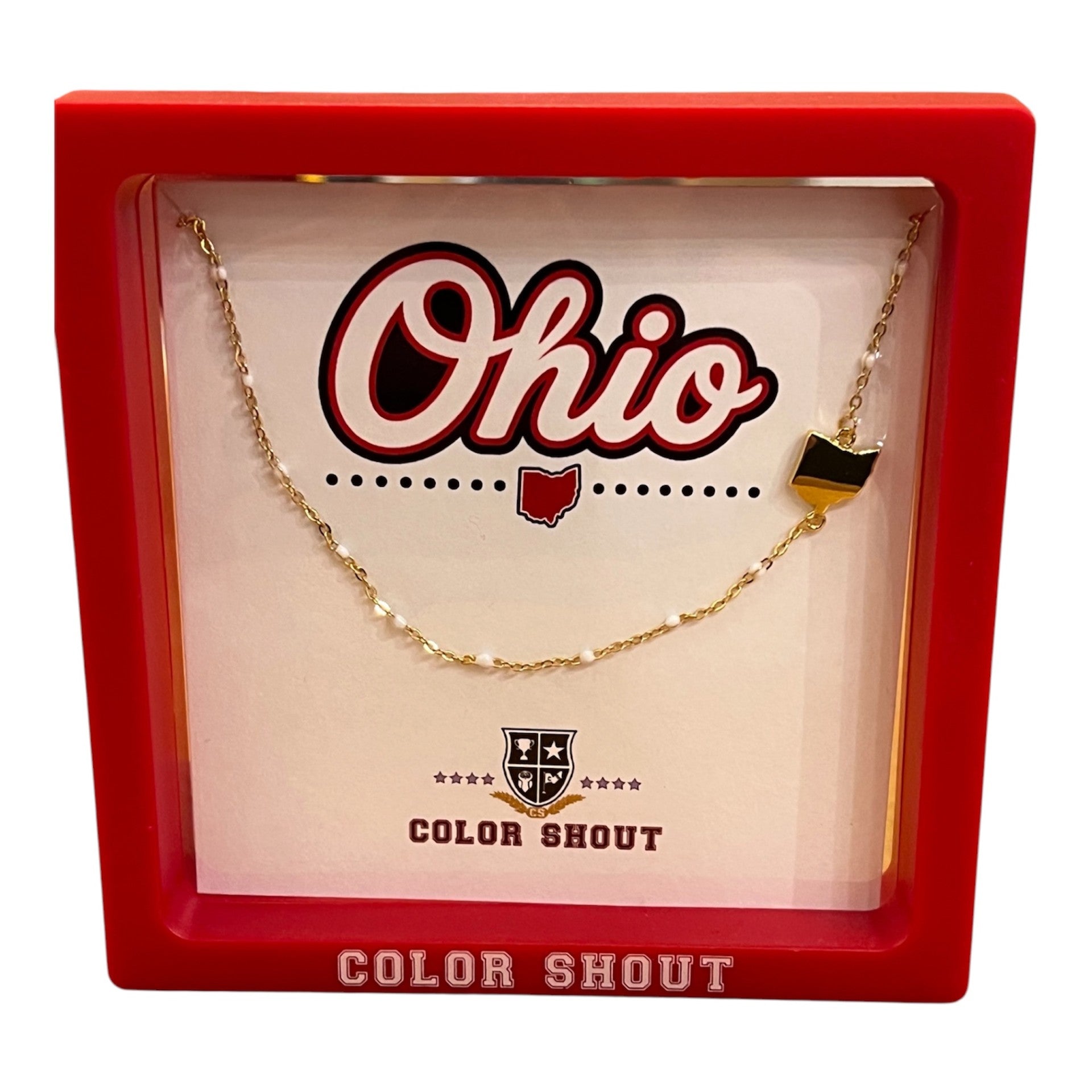 State of Ohio Outline Necklace