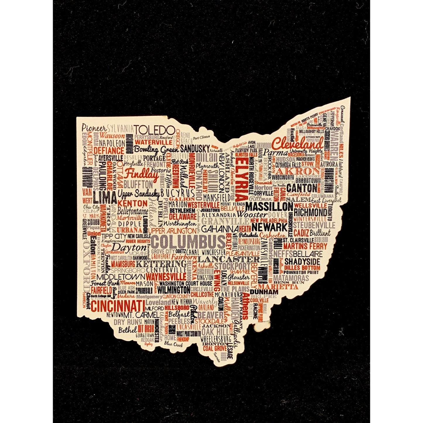 Ohio Cities Cutout Magnet