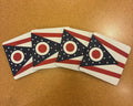 Ohio Flag Rubber Coasters