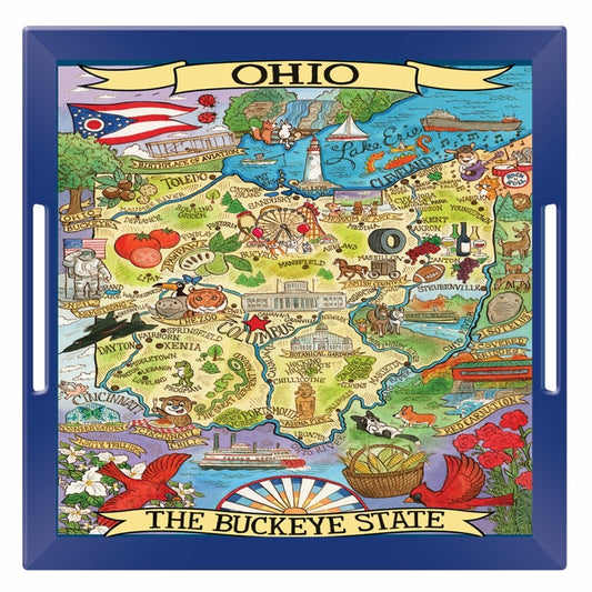 Ohio Souvenir Melamine Tray