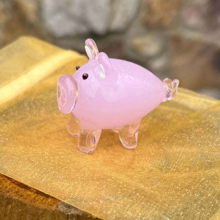 Glass Pig Figurine