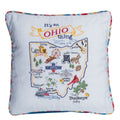 Ohio Landmarks Embroidered Pillow