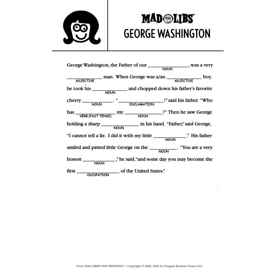 Mad Libs For President