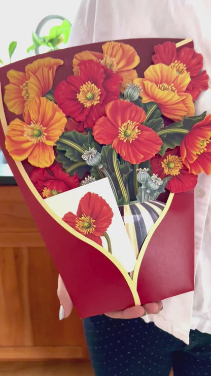 French Poppies Paper Bouquet