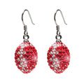 Crystal Football Earrings