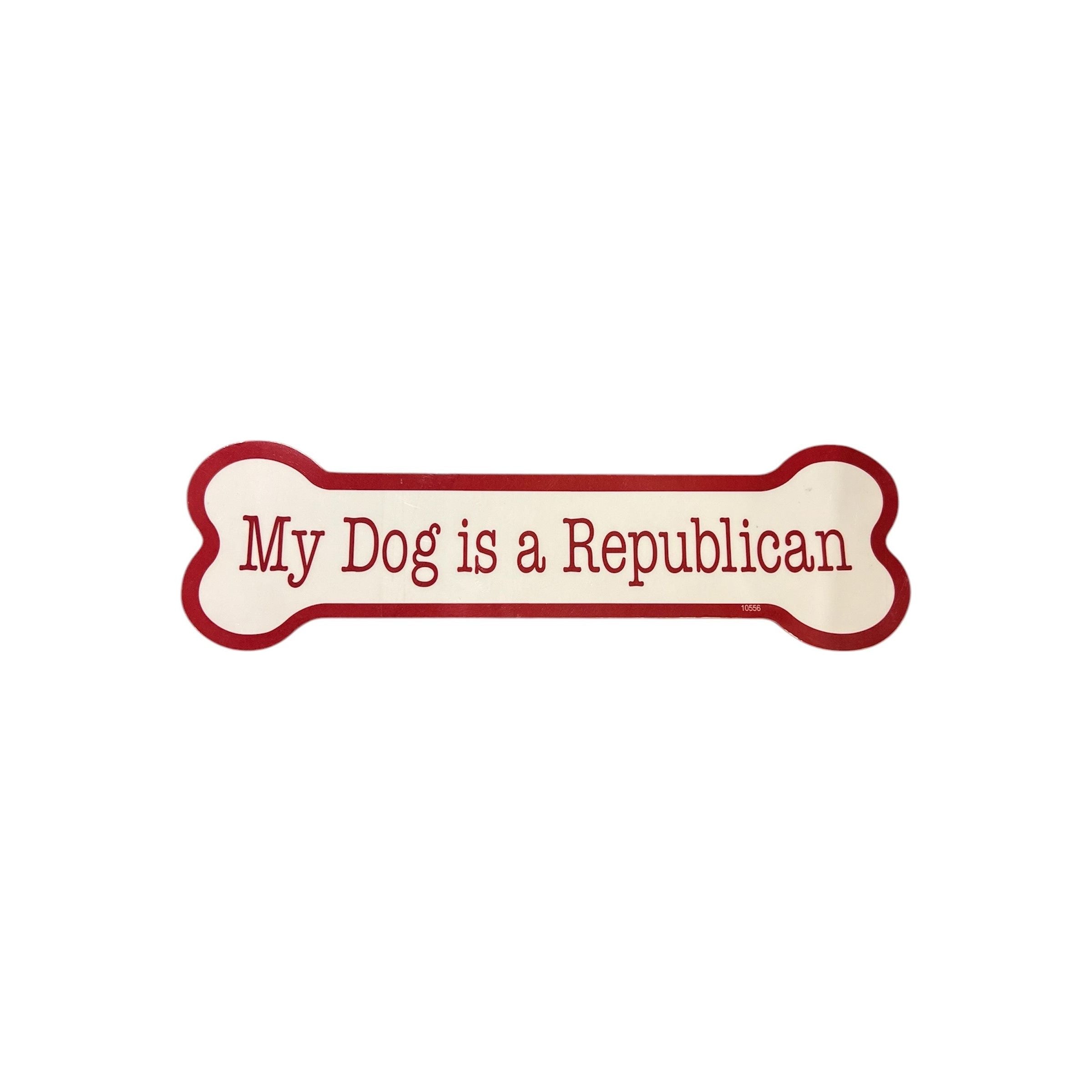 Dogbone Magnet My Dog digs the Statehouse/is a Republican/is a Democrat