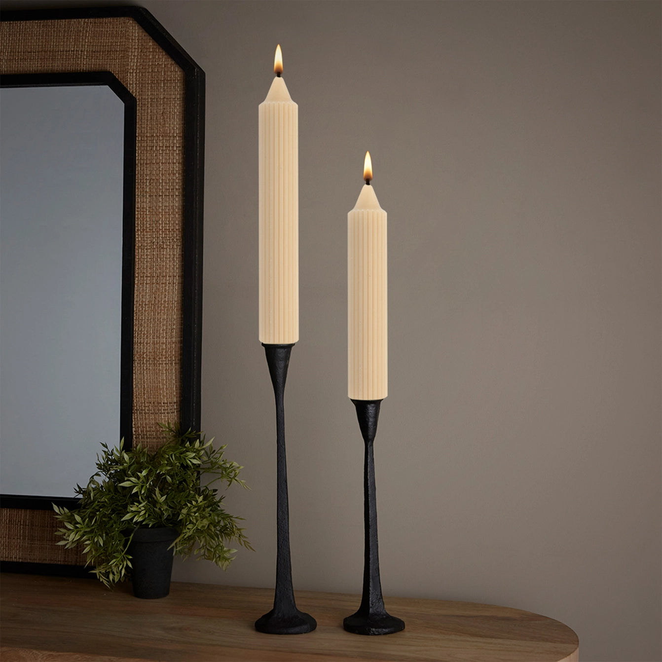 Root 9" Grecian Taper Set of 4 Candles Buttercream