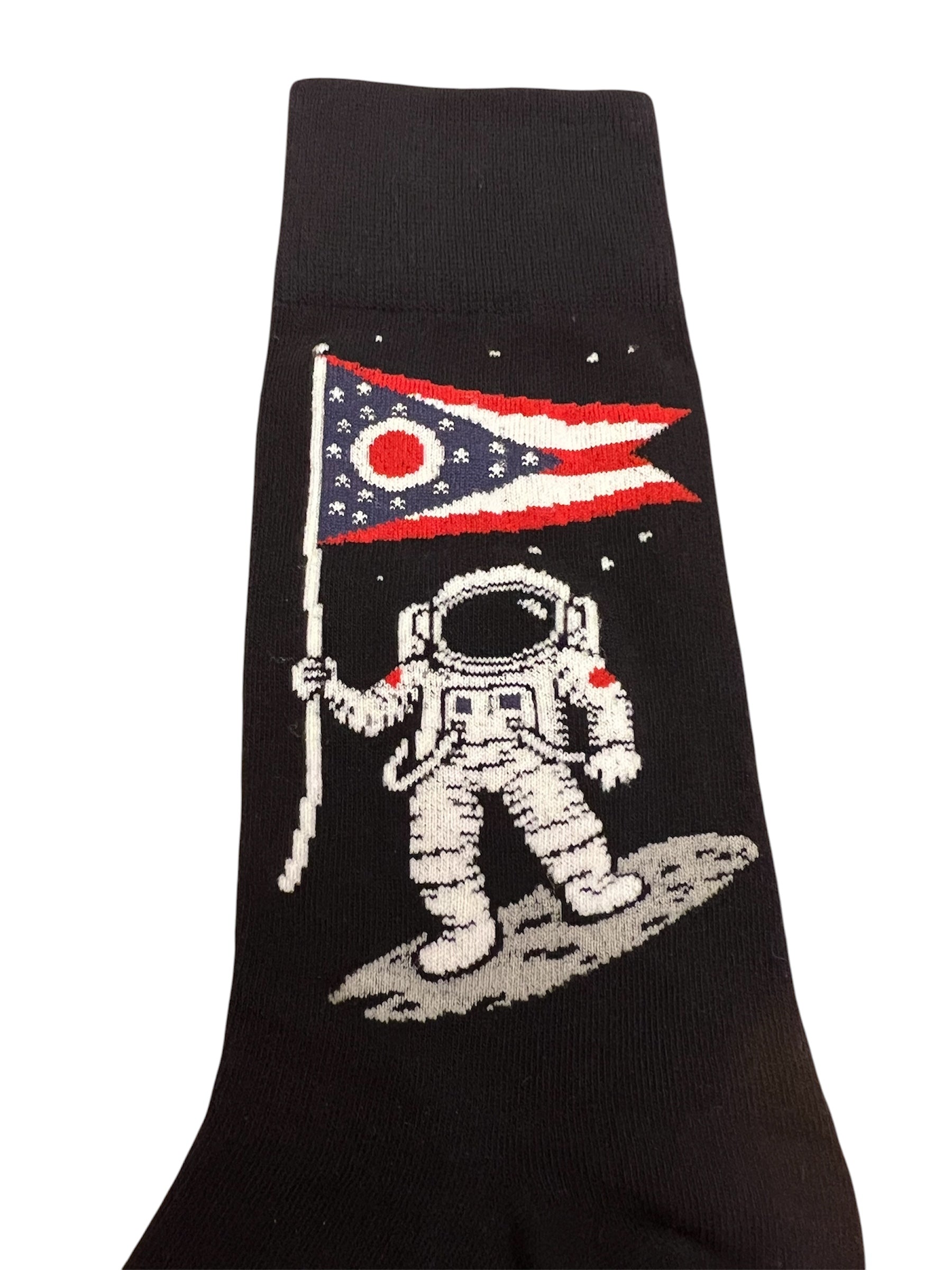 Astronaut with Ohio Flag Space Socks