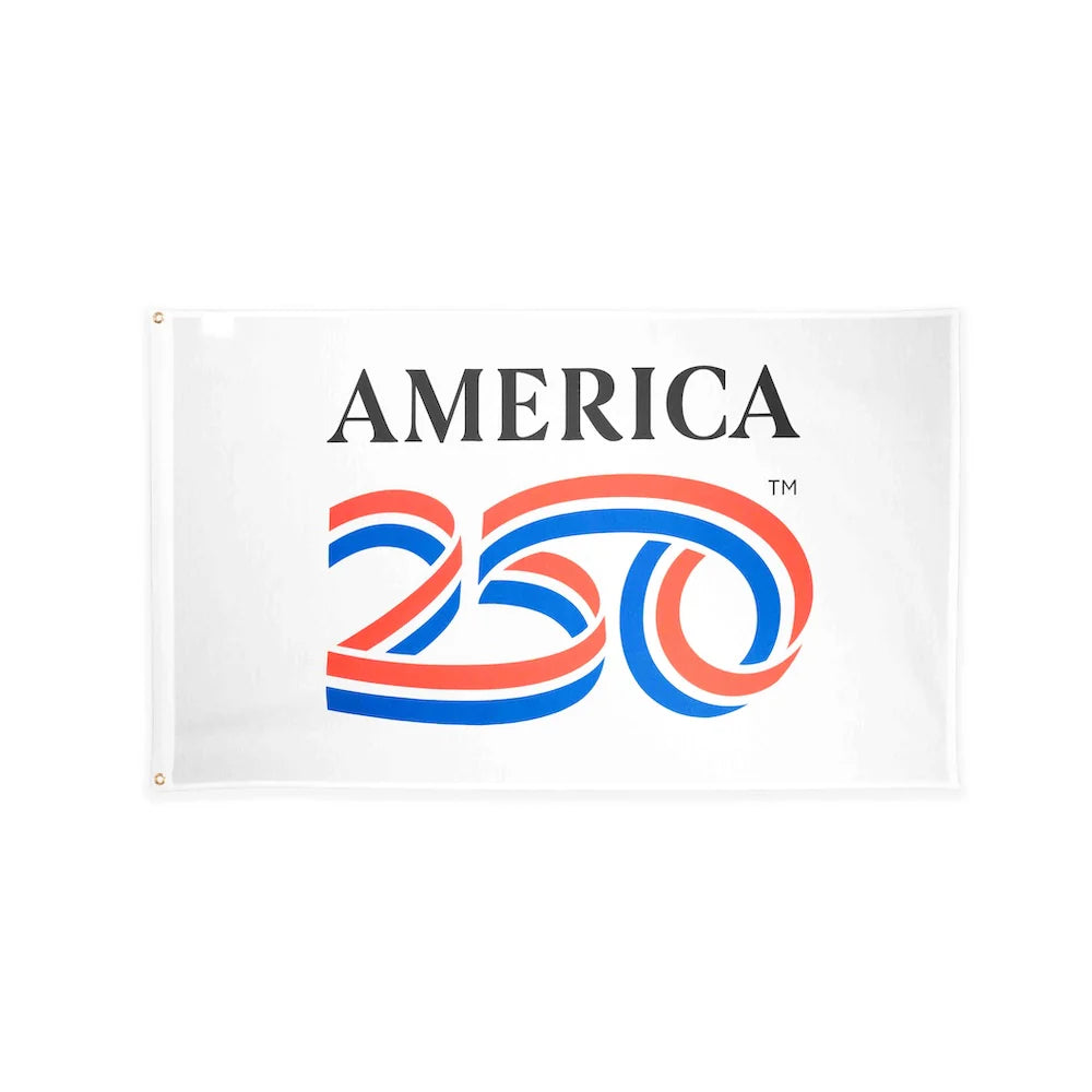 America 250 White 3x5 Poly Cotton Flag
