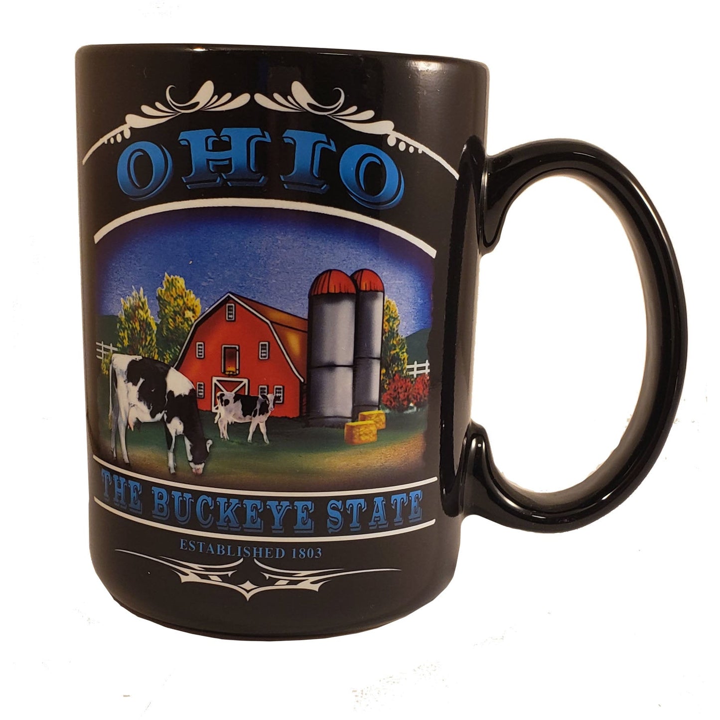 Black Ohio The Buckeye State Mug