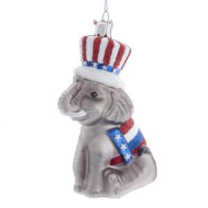 Glass Elephant Ornament Republican