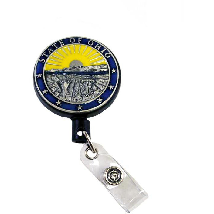 State of Ohio Pewter Seal Badge Reel