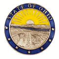 State Seal of Ohio Pewter Magnet