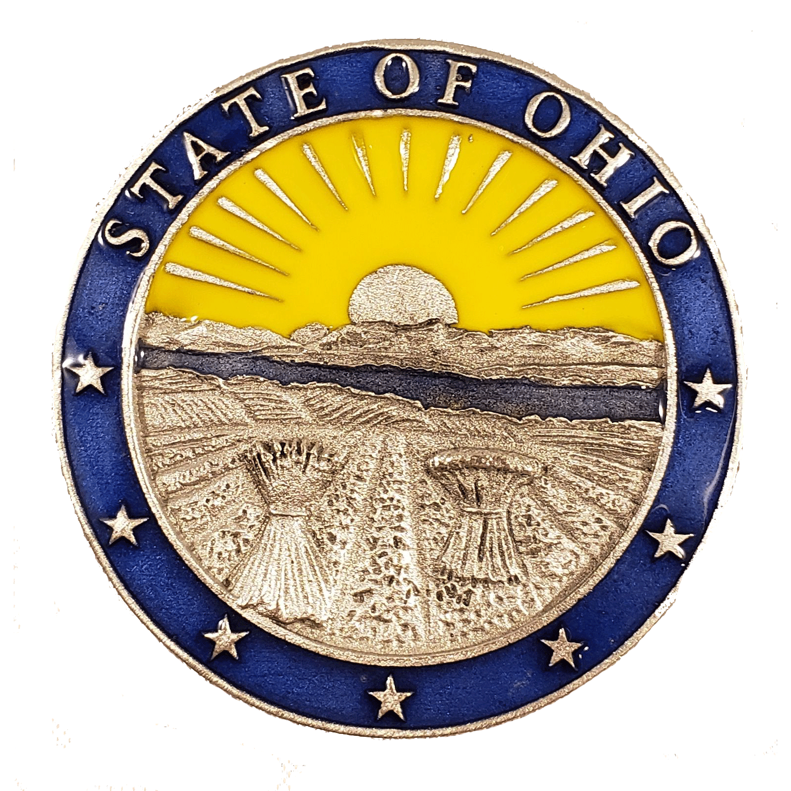 State Seal of Ohio Pewter Magnet