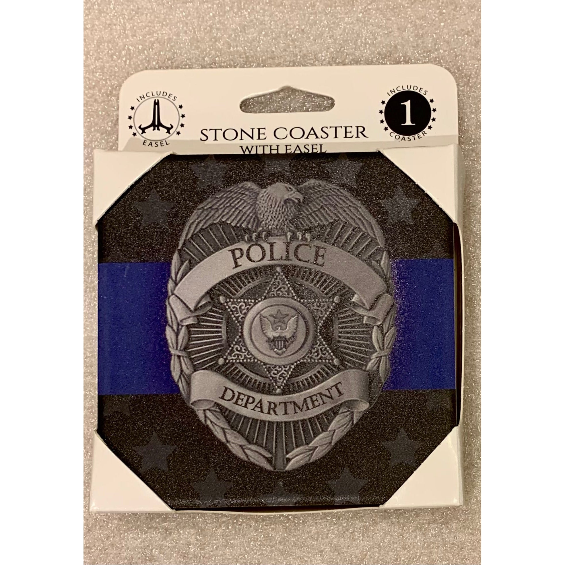 Military, Police & Firefighter Stone Coasters w/ Easel